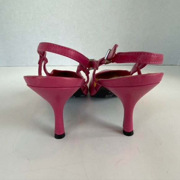 Gianni Bini Pink Leather slides Sz 7.5 - Picture 4 of 7